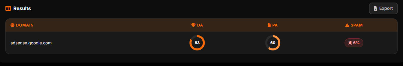 DAPA Checker Search With Result